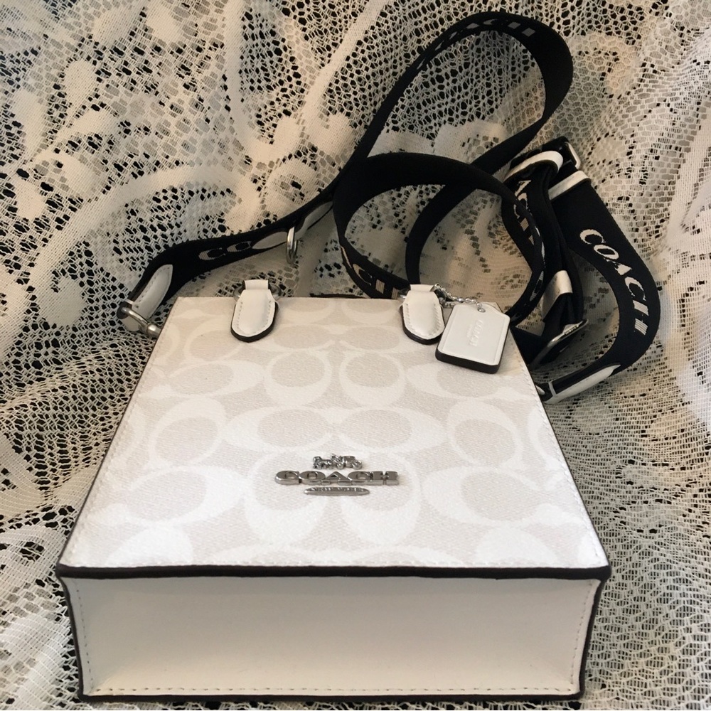 NWT Coach North South Mini Tote In Signature Canvas - Picture 11 of 14